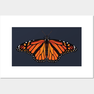 Geometrical Monarch Butterfly Posters and Art